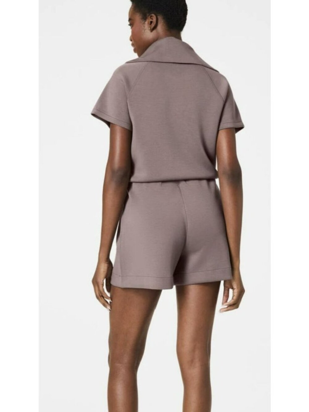 Spanx Black Air Essentials Zip Romper Smoke Size Medium New - Picture 2 of 7